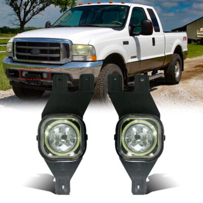 For 1999-2004 Ford F250 350 Excursion Bumper LED Fog Lights Driving Lamp