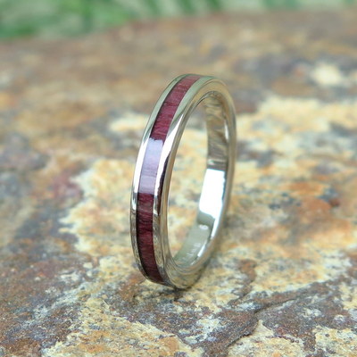 Hawaiian Hawaii Jewelry Wood Titanium Wedding Ring Band 3mm