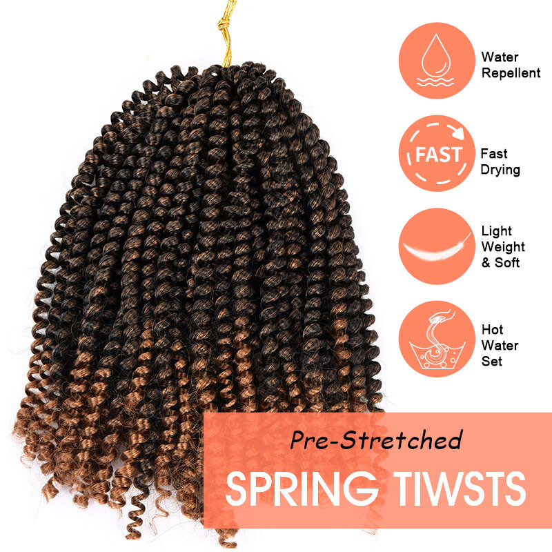 30 Strands Ombre Synthetic Crochet Braids Spring Twist Braiding