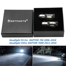 2x 100W H6M LED Headlights For Yamaha Raptor 700 700R 2006-2018 Super White | eBay