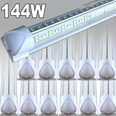 12-48PC 8 Foot Led shop lights 8FT 144W Led Tube Light Bulbs Integrated Fixture