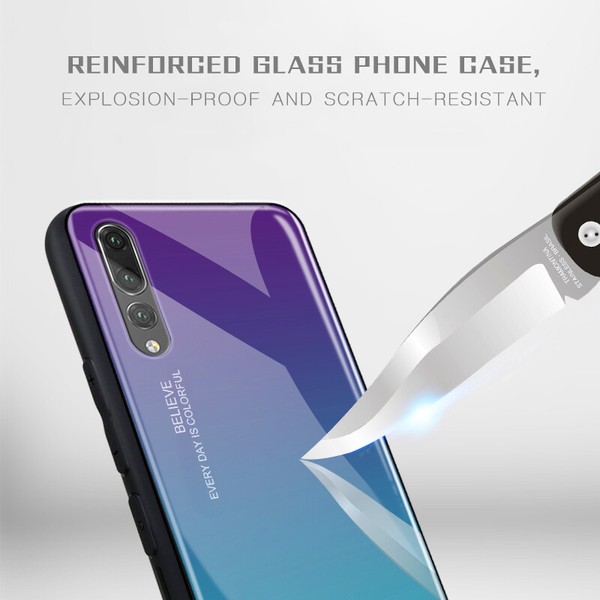 COVER per Huawei P30 Lite/Pro ORIGINALE Gradient Glass con RETRO VETRO TEMPERATO - Imagen 5