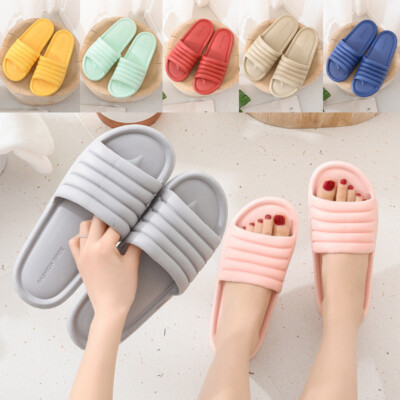 Women Men Slippers Sandals Soft Non slip House Pool Bathroom Lovers Slippers