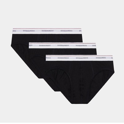 

Мужские трусы Dsquared2 Tri-Pack Black Dsquared D2 Logo Package 3 шт.