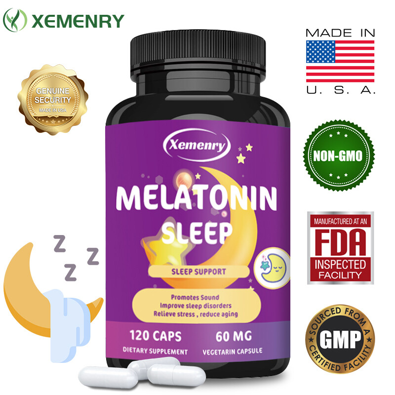 Melatonin 60mg - Sleep Aid Supplement, Fall Asleep Fast and
