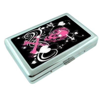 Skull D10 Silver Metal Cigarette Case RFID Protection