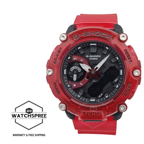 G-SHOCK レッド GA-2200SKL-4AJF GA2200SKL-4A | Transparent Analog-Digital Men's Watch - G