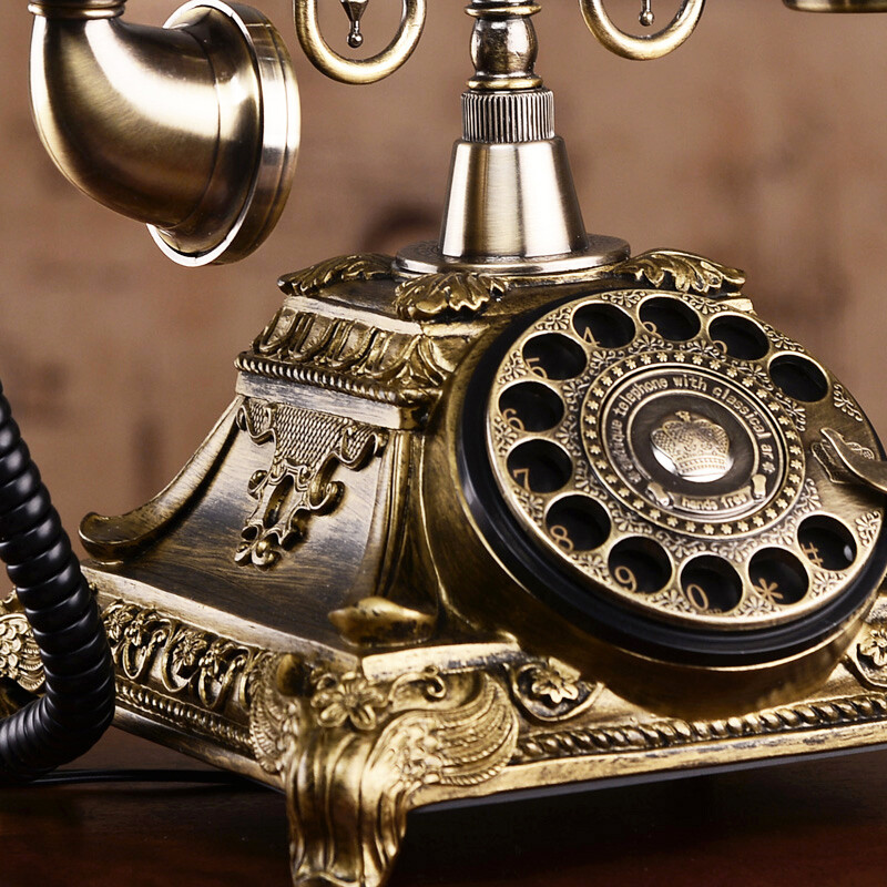 Vintage Antique Rotary Dial Phone Old Fashioned Retro Handset Old