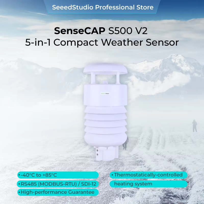 SenseCAP S500 V2 5-in-1 Compact Weather Sensor Measures Air Temperature Relative