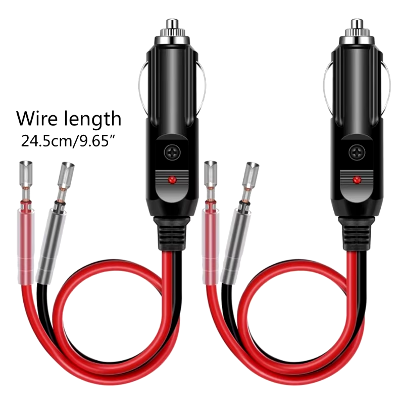 2Pcs 12V Cigarette Male Plug Adapter Replacement for Vehicle Car Truck