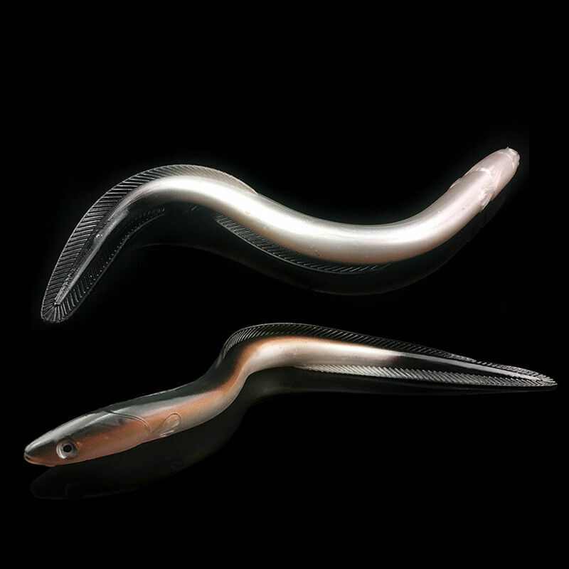 1PC Saltwater Lures Bionic Soft Eel Fishing Faux Bait Cod Fish Shape Float 30CM