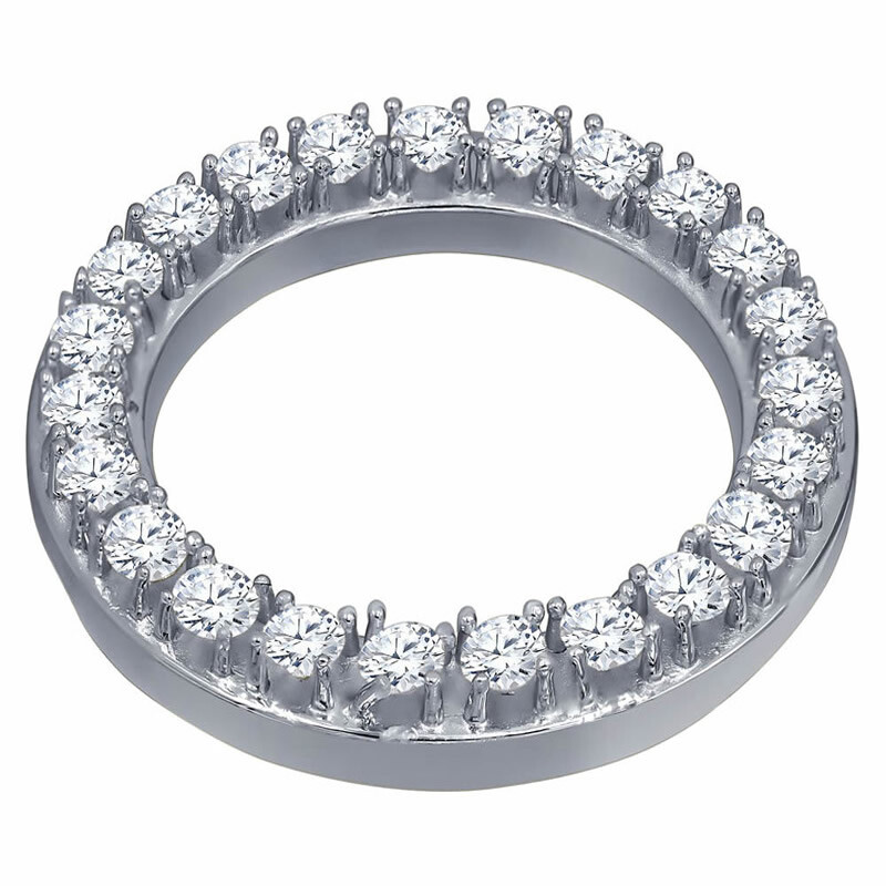 Stainless Steel White Tone Lab Diamond Bezel Rolex DateJust & DayDate 30mm Watch