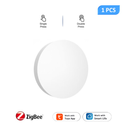 Tuya ZigBee Smart Push Button Scene Switch Wireless Remote Control on Off Key Co