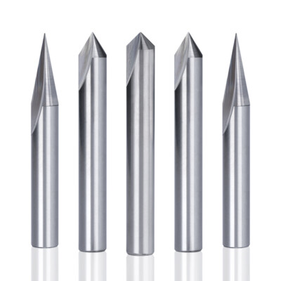 1/4 Shank Milling Cutter 2Flute V Bit 15 20 60 90D CNC Engraving Bit For Wood