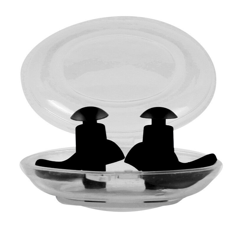 Swimming Earplugs Black Soft Ear Plugs Silicone Waterproof Dust-Proof Diving 