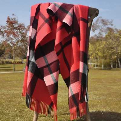 Plaid Scarf Women's British Classic Cashmere Autumn And Winter Thickened Warm