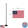 Indoor Flag pole with Base,Telescoping Flag Pole 6FT-8FT, Flagpoles Rotate 360 Degrees, 3X5ft American Flag. Suitable for Office, Auditorium, School, Use(Black-US)
