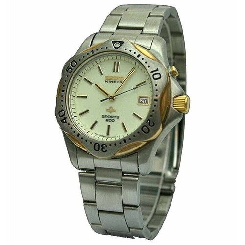 New Seiko Kinetic SKH166 Sport 200 Dual Tone Vintage Watch