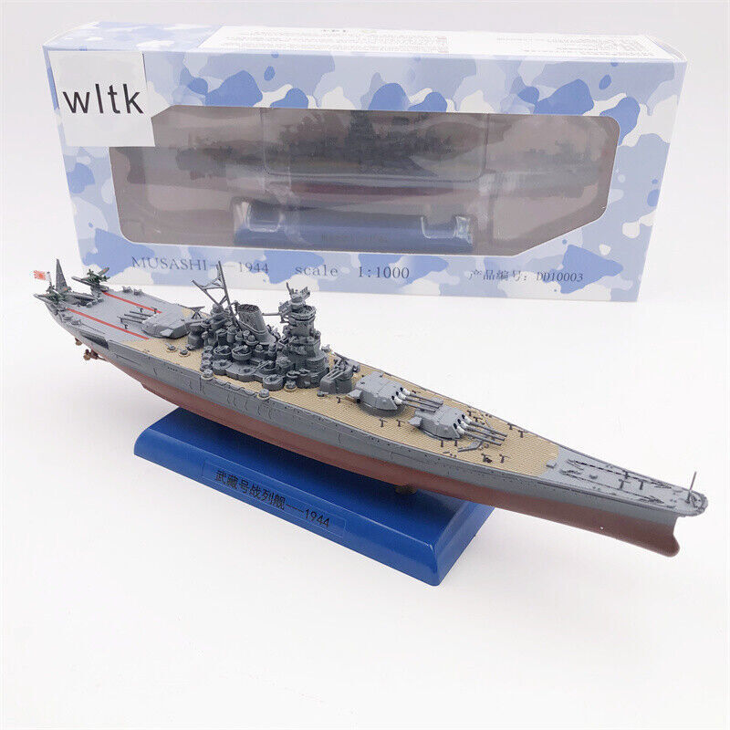 バンダイ ART DESSEI 1/1000 スケール WLTK 1/1000 WWII Japanese Musashi 1944 Battleship Diecast