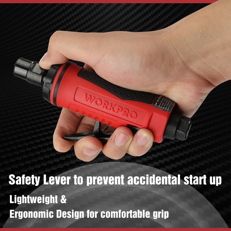 WORKPRO Air Die Grinder 1/4" Pneumatic Straight Die Grinder 25000RPM Air-Powered