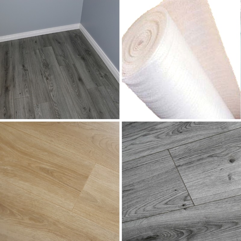 Krono Cheap 7mm Laminate Flooring Wood Floor Oak Grey Quality Drop Lock Underlay