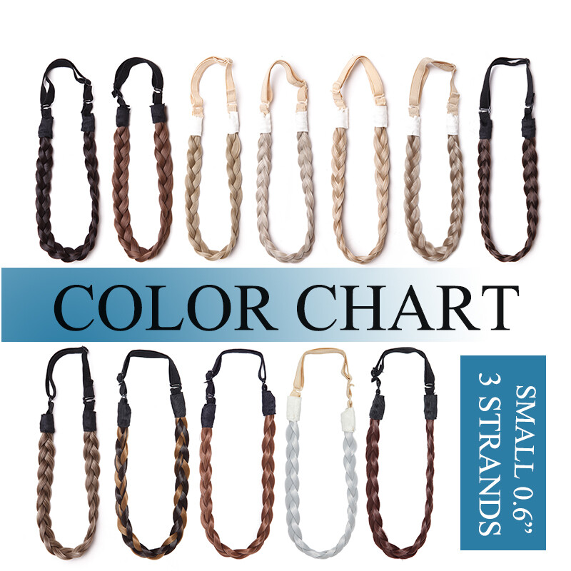 Thick Braided Headband Hair Band Plaited Chunky Braid Band Real Natural as Human