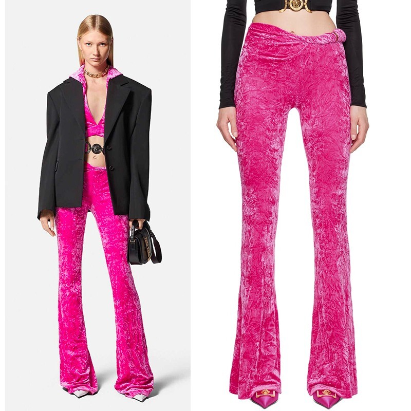 パンツ ROSE BUD (mag.by c)JACQUARD FLARE PANTS ROSE BUD