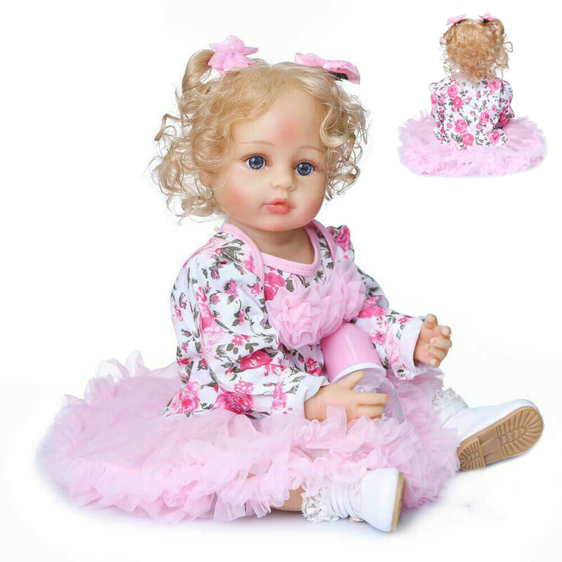55cm Lebensechte Wasserdichte Wiedergeborene Babypuppe