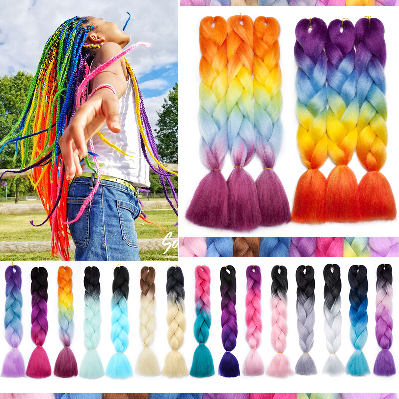 24inch Synthetic Jumbo Braid Hair Extensions Crochet Braids Party