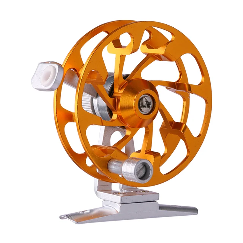 Mini Winter Ice Fishing Reel Ultralight 60Mm Full Metal Hand Reel Fly Fishing Li