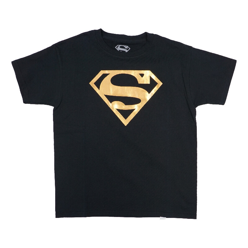 

ЮНОШЕСКАЯ ФУТБОЛКА SUPERMAN ИЗ ЗОЛОТОЙ ФОЛЬГИ ДЛЯ МАЛЬЧИКОВ, Black