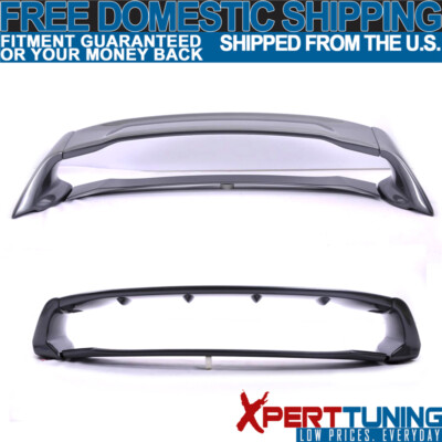 Fits 12-15 Honda Civic Mugen Style ABS Rear Trunk Spoiler Painted Polished Metal