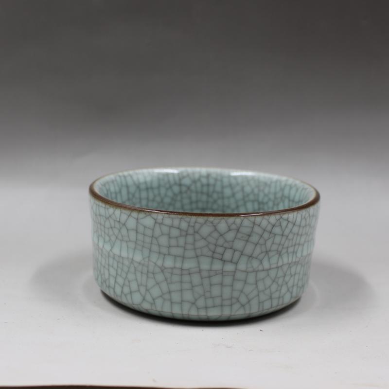 Chinese Song Crackle Celadon Glaze Porcelain Brush Washer 5.43 inch