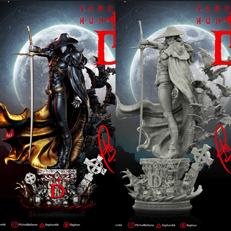 Vampire Hunter Dアイテム Vampire Hunter D 3D Printing Unpainted Figure Model GK Blank