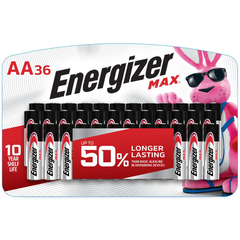 (36-pack), Double A Alkaline Batteries