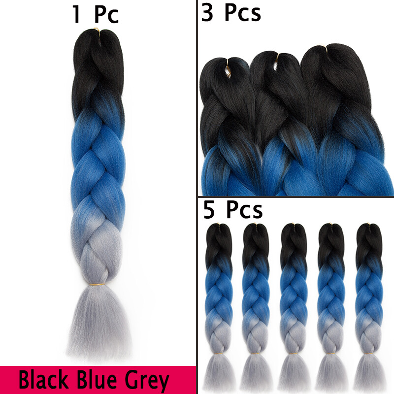 Real Jumbo Braiding Hair Extension Ombre Crochet Twist Braids Any Colors lk