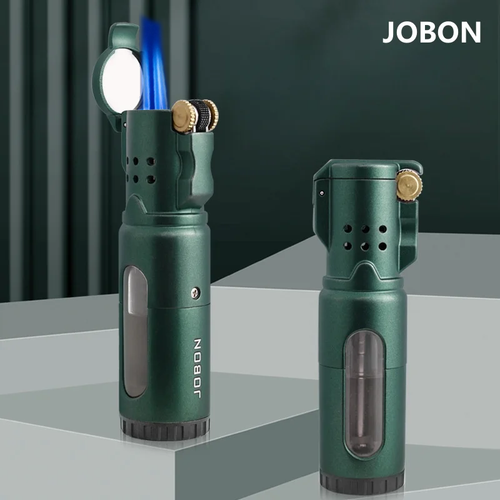 JOBON Grinding Wheel Lighter 3 Blue Flame Torch Turbo Jet Multifunctional Gas Li