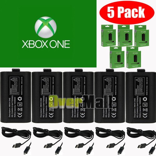 Lot For Xbox One S X Control Play + USB Charge Kit Xbox One Battery Pack 1400mA