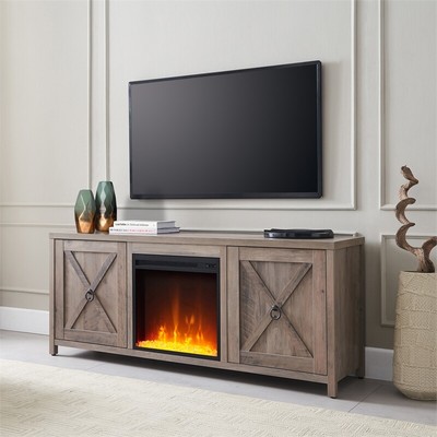With Crystal Fireplace Insert