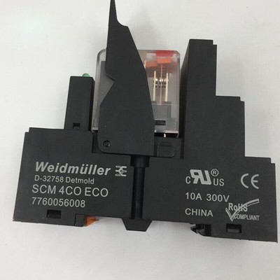 1pc WEIDMULLER RCM 570730 RIM3 Power Relay  with SCM4COECO Socket 10A 300V #E5*