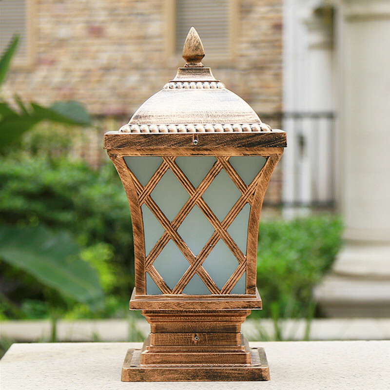 Outdoor Pillar Lamp Home Glass Pillar Light Garden Wall Light Yard Wall Lighting