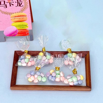 1Bag 1:12 Dollhouse Miniature Macaron Colorful Cookies Biscuit Dessert Decor Toy