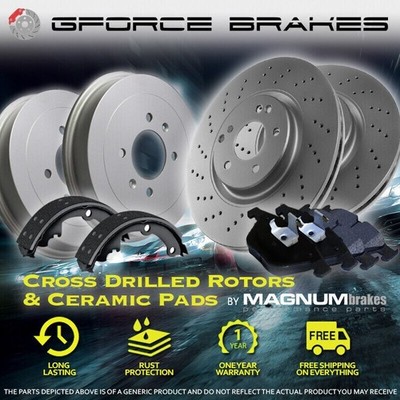 F+R Drilled Rotors & Drums & Pads & Shoes for 2015-2022 RAM Promaster City