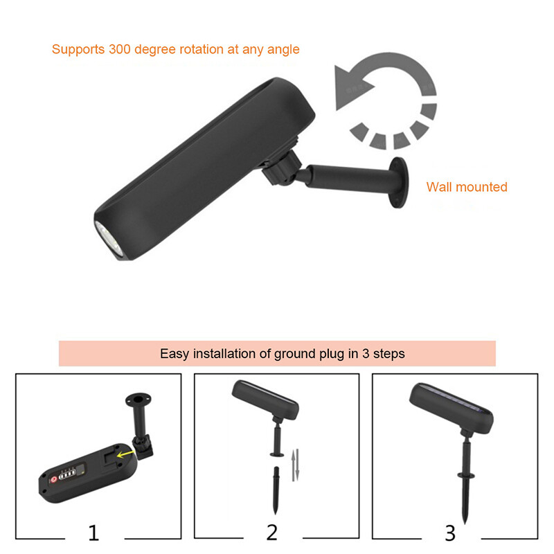 4X Bright Solar Powered LED Spotlight Waterproof Outdoor Yard Garden Spot Lights