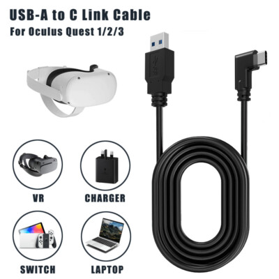 10ft/16ft Link Cable USB C-A for Oculus Quest 3/2/Pico4/Samsung Gear VR Gaming 