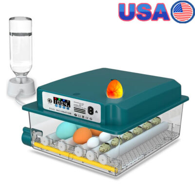Egg Incubator W/ Automatic Turning Automatic Water Addition Dual Power Strong