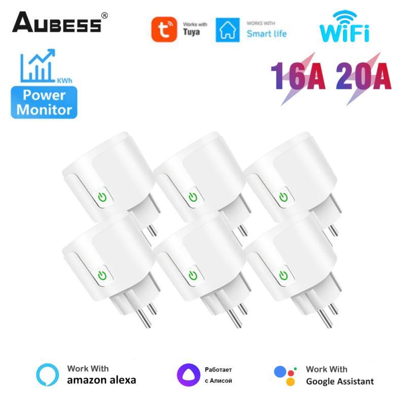 AUBESS WiFi Socket Tuya EU Smart Plug 16A / 20A
