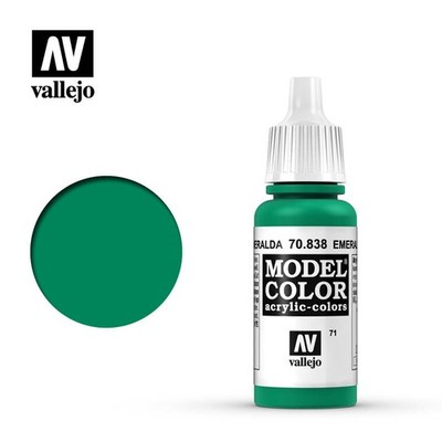 Vallejo Model Color Emerald Acrylic Paint 17ml Dropper Bottle 70838 New
