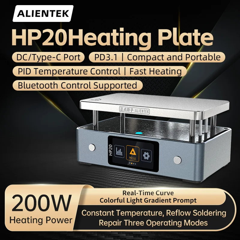 HP20 Hot Plate Preheater MINI Heating Plate Soldering Station PD3.1 Digital Cons