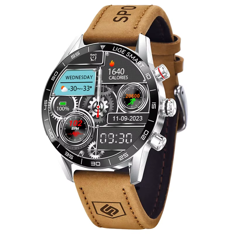  New Rugged GPS Smart Watch Men AMOLED HD Screen Heart Rate Bluetooth 